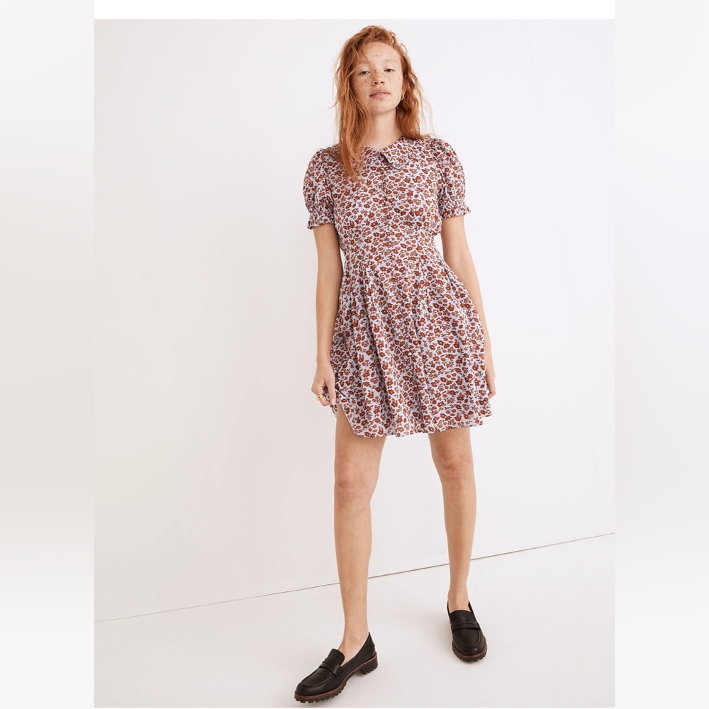 Madewell Puff Sleeve Mini Dress